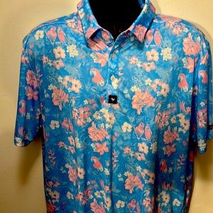 Bad Birdie “Rainforest Rascal” golf shirt/polo. Size Xxl